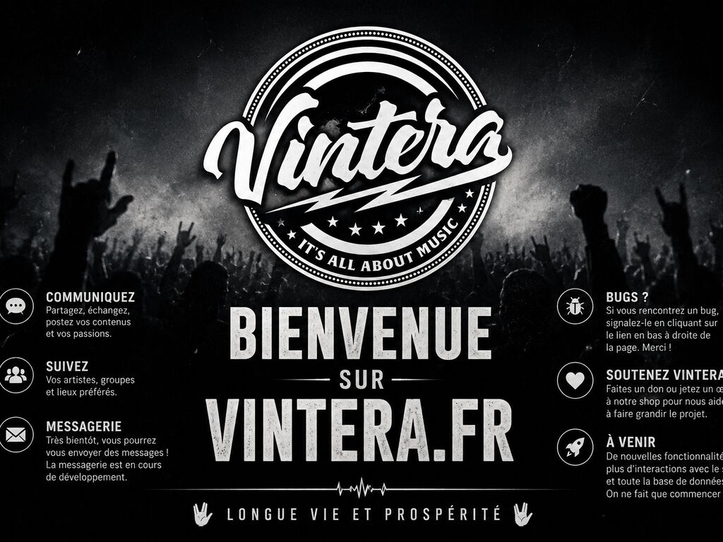 Vintera lance sa plateforme communautaire musicale : profils, publications, badges, abonnements. Rejoignez la communauté et échangez avec des passionnés de musique.