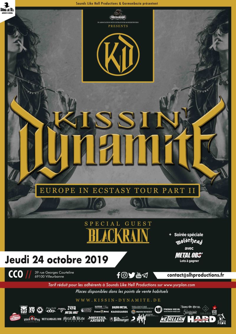 [KISSIN’ DYNAMITE et BLACKRAIN] Changement de salle à Lyon !!