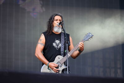 Le groupe Uravena sur scène lors du Hellfest 2026, vendredi 19 juin.