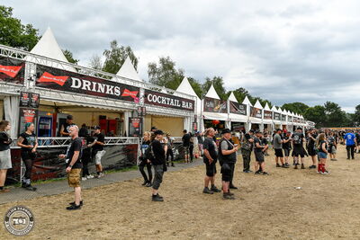Food stalls on site at Wacken Open Air 2026.