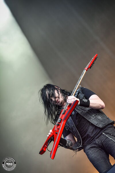 Michael Amott, founder and guitarist of Arch Enemy, on stage at Wacken Open Air 2026