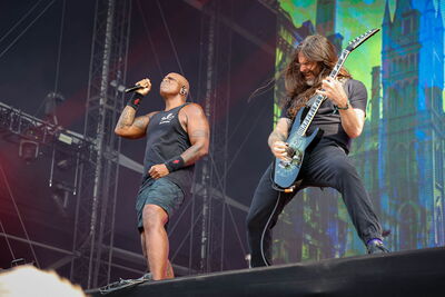 Sepultura en concert au Hellfest 2026 à Clisson.