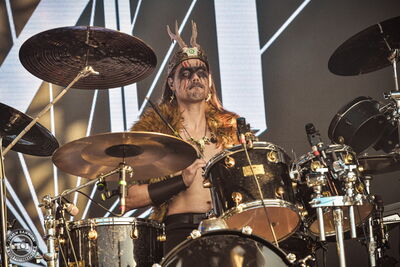 Joshua Strmic, drummer of Castle Rat, performing at Wacken Open Air 2026
