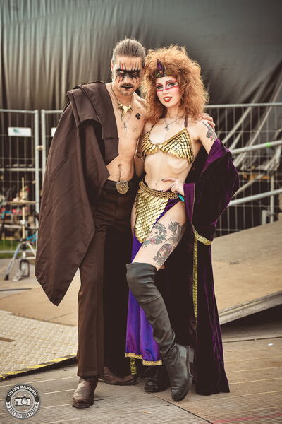 Backstage portrait of Castle Rat's Riley Pinkerton and Joshua Strmic at Wacken Open Air 2026