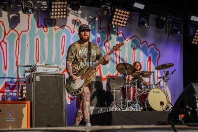 Le groupe Kublai Khan TX sur scène lors du Hellfest 2026, samedi 20 juin.