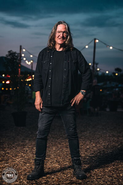 Thomas Jensen photographed on the festival grounds of Wacken Open Air 2026 by Julien Zannoni.