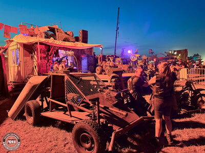 Festival-goers at the Wasteland Warriors camp at Wacken Open Air 2026
