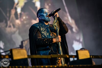 Attila Dorn, vocalist of Powerwolf, performing at Wacken Open Air 2026
