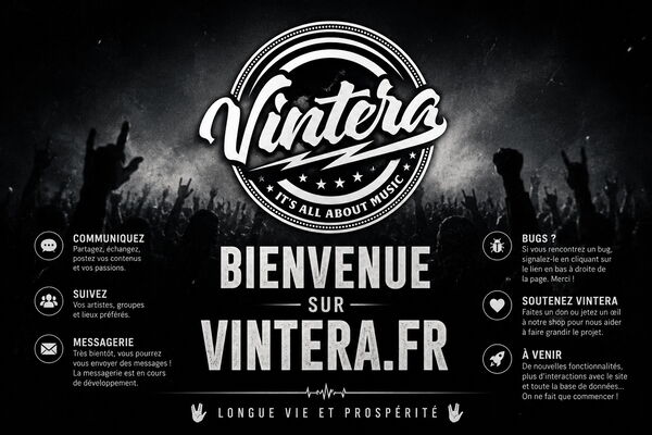 Vintera lance sa plateforme communautaire musicale : profils, publications, badges, abonnements. Rejoignez la communauté et échangez avec des passionnés de musique.