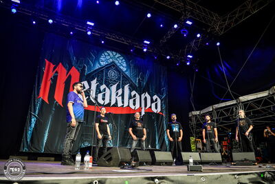 Metaklapa, the Croatian a cappella metal band, performing at Wacken Open Air 2026