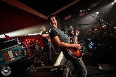 Skyline performing Hard'n'Heavy covers at the Landgasthof during Wacken Open Air 2026.