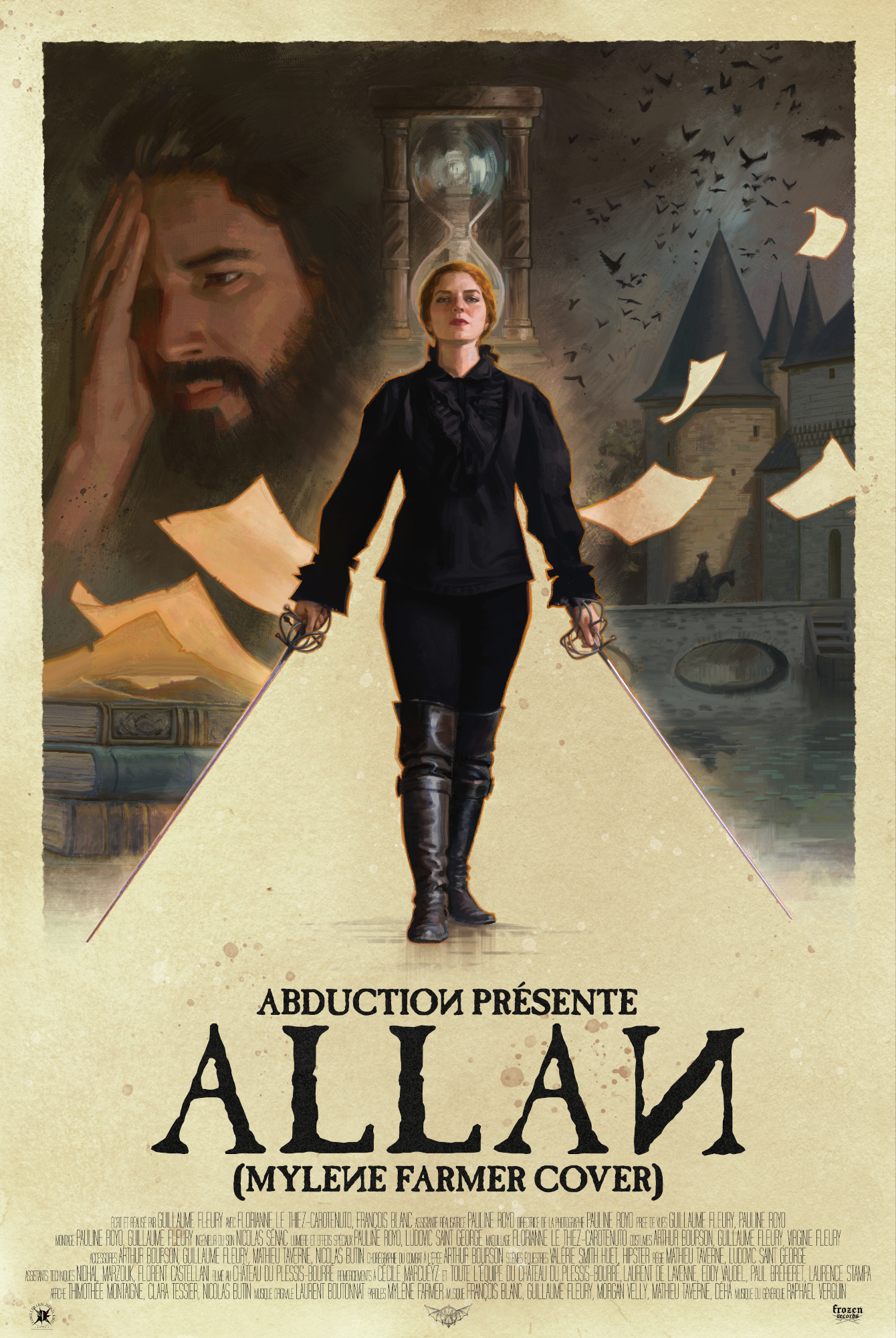 Affiche promotionnelle pour le clip d'Allan, par Thimothée Montaigne et Clara Tessier