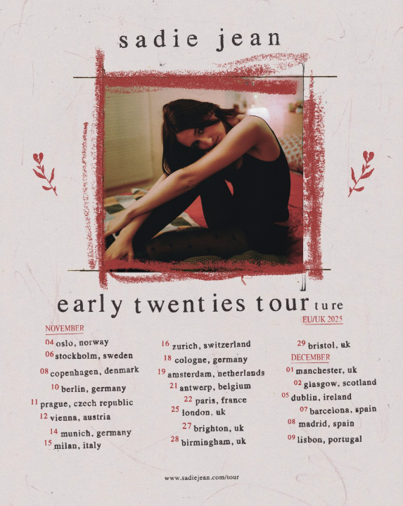 Sadie Jean affiche de sa tournée