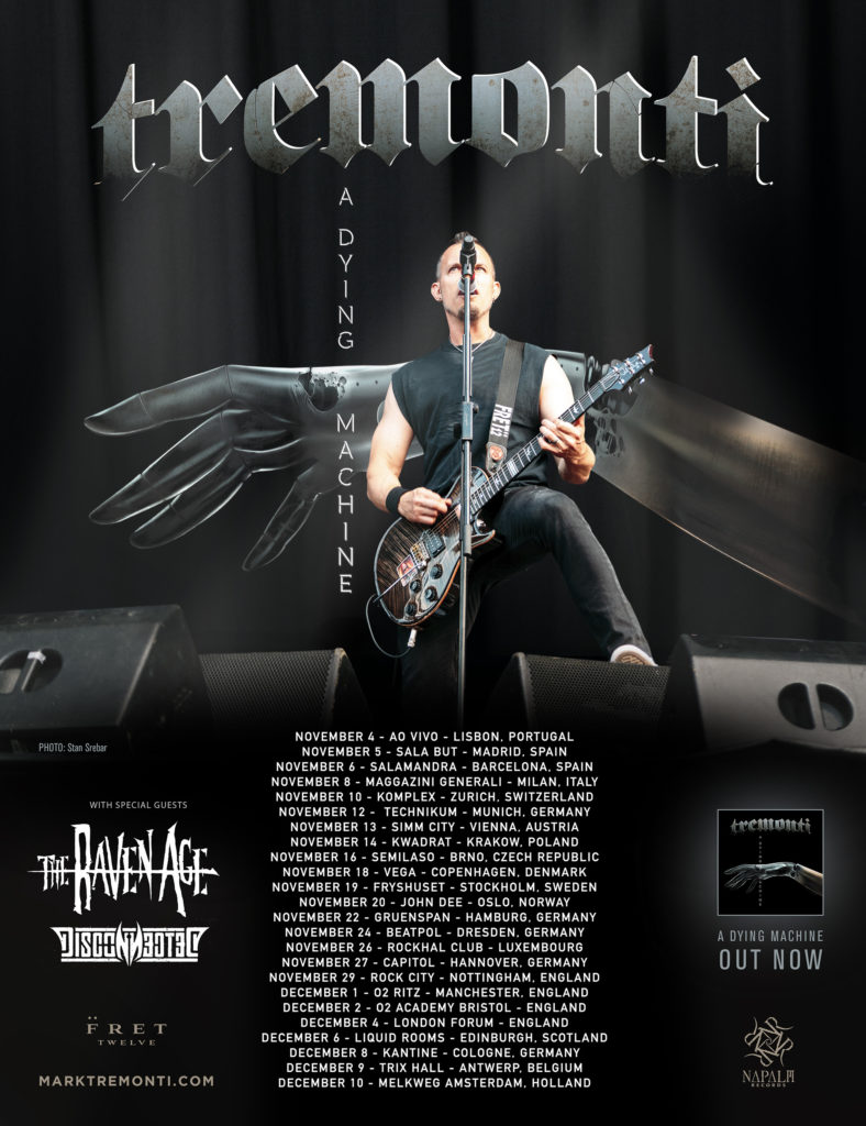 Tremonti en tournée avec Disconnected et The Raven Age en 2018